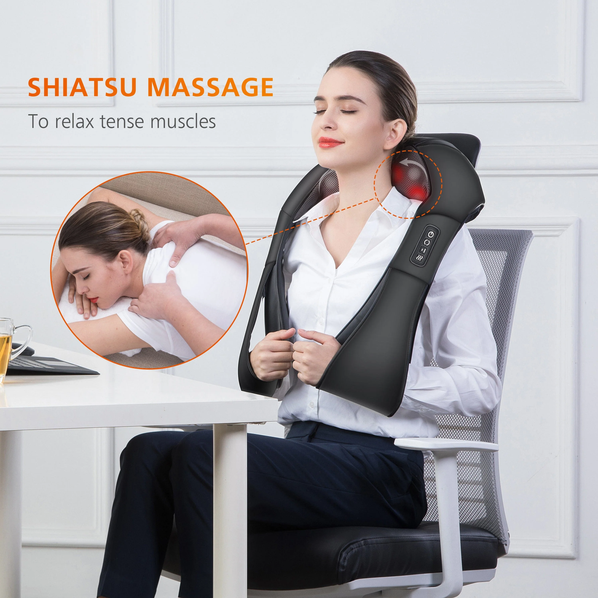 Shiatsu Neck & Shoulder Massager (Naipo / Zyllion style)
