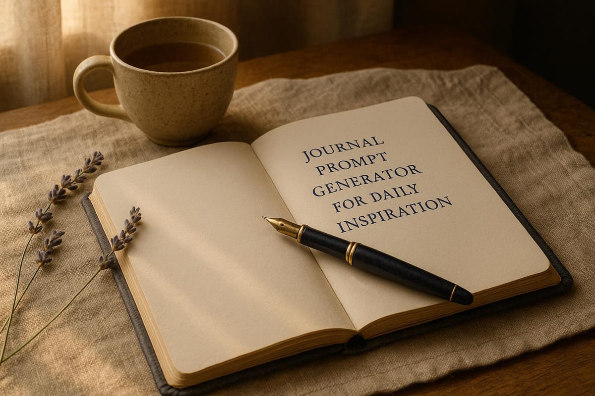 Journal Prompt Generator for Daily Inspiration