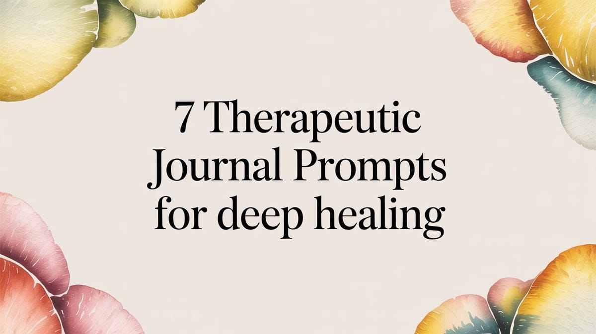 7 Therapeutic Journal Prompts for Deep Healing