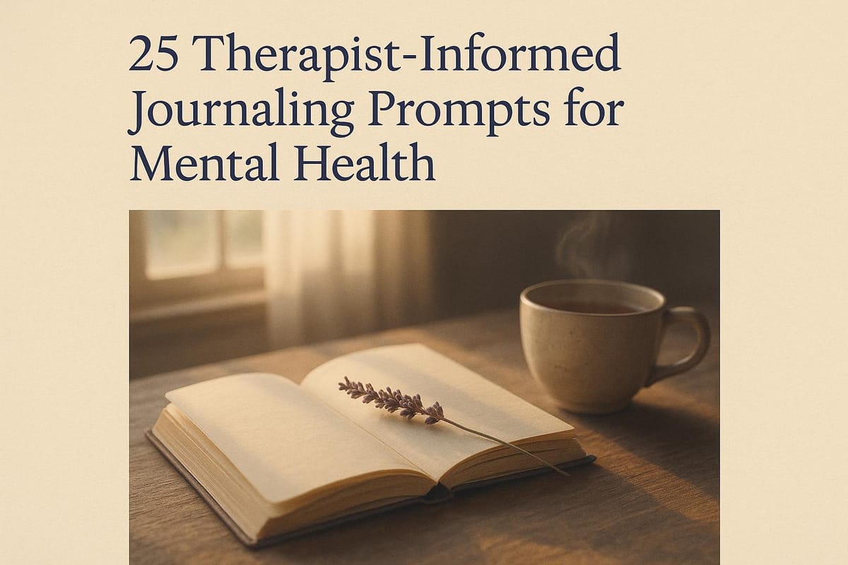 25 Therapist-Informed Journaling Prompts for Mental Health